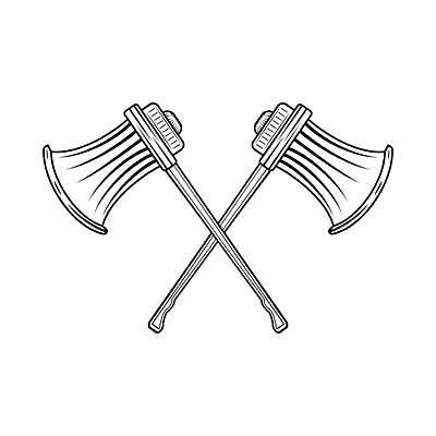 EPS 해외이미지 선 십자가 일러스트 미술 검은색 수확 스케치 자르기 심볼 라인아트 그림 손그림 도끼 전사 교차 커터 스타일 해외일러스트 컬러 농업 모션 문화예술 파일형식 벡터 이미지허브