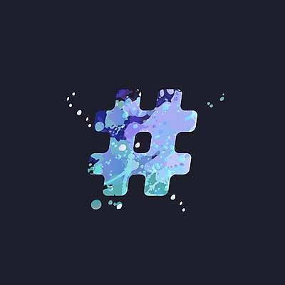 EPS 해외이미지 디자인 타이포그라피 사람없음 파란색 보라색 해시태그 문자 컬러 특수문자 파일형식 벡터 이미지허브