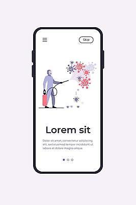 EPS 해외이미지 전신 템플릿 일러스트 한명 성인 바이러스 위생 방역 성인한명만 방역복 방역사 클린존 방역기 해외일러스트 직업 1 옷 사람 성인만 파일형식 벡터 이미지허브