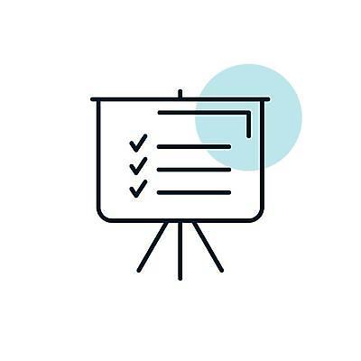 EPS 해외이미지 일러스트 비즈니스 사람없음 인포그래픽 정보 라인아트 체크표시 롤스크린 차트보드 해외일러스트 선 스크린 확인 파일형식 벡터 이미지허브