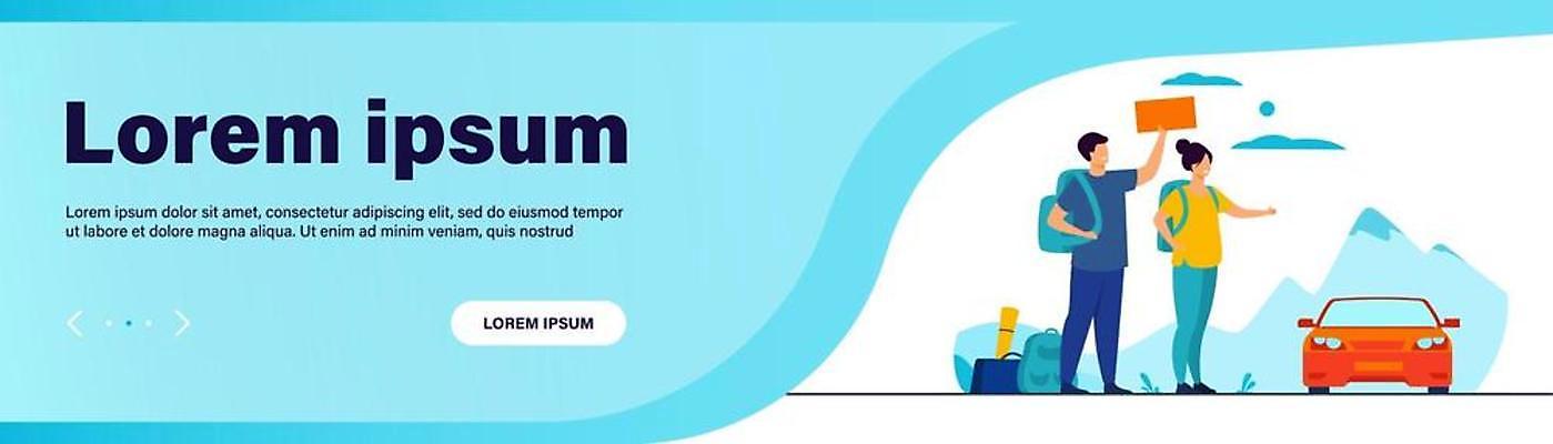 EPS 해외이미지 배너 커플 여자 남자 행복 도로 여행 일러스트 배낭 자동차 사람 두명 세트 여행객 루트 수하물 히치하이킹 성인만 해외일러스트 감정 길 육상교통 가방 관계 교통시설 파일형식 벡터 이미지허브