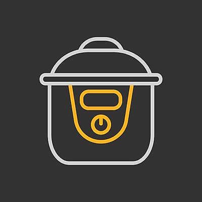 EPS 해외이미지 일러스트 사람없음 검은색 밥솥 해외일러스트 컬러 주방용품 파일형식 벡터 이미지허브