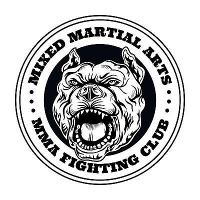 EPS 해외이미지 일러스트 사람없음 도장 라벨 원형 불독 이종격투기 해외일러스트 도형 프레임 격투기 개 파일형식 벡터 이미지허브