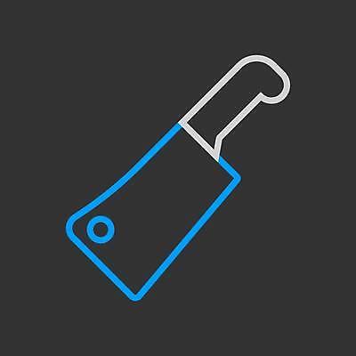 EPS 해외이미지 일러스트 사람없음 검은색 식칼 해외일러스트 컬러 주방용품 파일형식 벡터 이미지허브