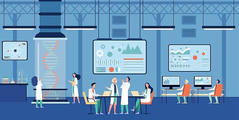 EPS 해외이미지 캐릭터 여자 교육 남자 산업 과학 컨셉 일러스트 탁자 병원 현미경 실험 사람 컴퓨터 약 모니터 장비 의사 업무 엔지니어 실험실 플랫 DNA 생명공학 연구원 만화 과학자 생물학 발견 조제 고립 유전 화학물질 화학자 해외일러스트 일러캐릭터 직업 가구 의학 실험기구 전자제품 의료진 작업 화학 기술자 만들기 학자 파일형식 벡터 이미지허브