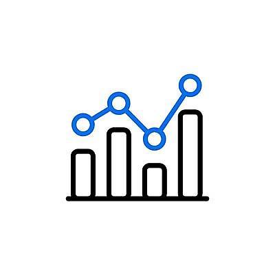 EPS 해외이미지 일러스트 비즈니스 사람없음 인포그래픽 정보 라인아트 막대그래프 꺾은선그래프 해외일러스트 선 그래프 파일형식 벡터 이미지허브