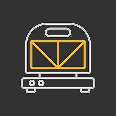 EPS 해외이미지 일러스트 주방용품 샌드위치 사람없음 검은색 기계 해외일러스트 음식 컬러 생활용품 파일형식 벡터 이미지허브