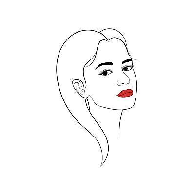 EPS 해외이미지 헤어스타일 손 디자인 얼굴 선 일러스트 추상 미술 사람 머리 유행 그림 스타일 해외일러스트 무늬 문화예술 신체부위 파일형식 벡터 이미지허브