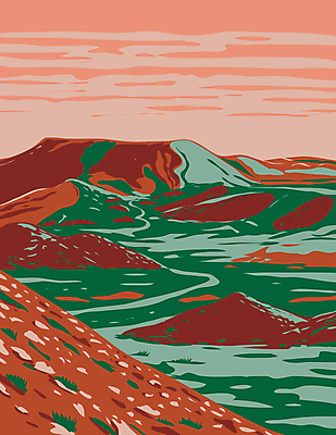 JPG 해외이미지 일러스트 자연 산 국립공원 사람없음 그림 카툰스타일 텍사스 해외일러스트 공원 미국 생태계 파일형식 이미지허브