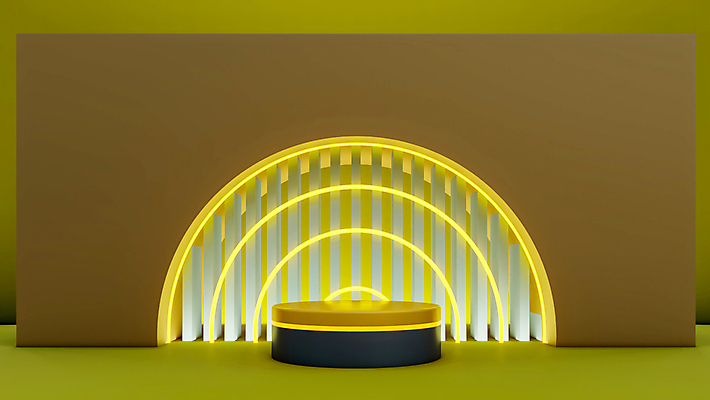 포토 JPG 해외이미지 백그라운드 사람없음 연두색 갈색 3D 사각형 공간 디지털합성 아치 네온 단상 입체도형 포디움 미니멀 해외포토 도형 컬러 초록색 무대 입체 파일형식 이미지허브