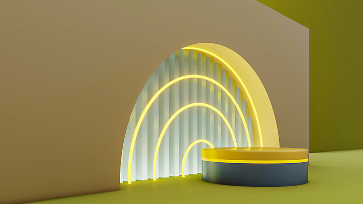 포토 JPG 해외이미지 백그라운드 사람없음 연두색 3D 사각형 공간 디지털합성 아치 네온 단상 베이지색 입체도형 포디움 미니멀 해외포토 도형 컬러 초록색 무대 입체 파일형식 이미지허브