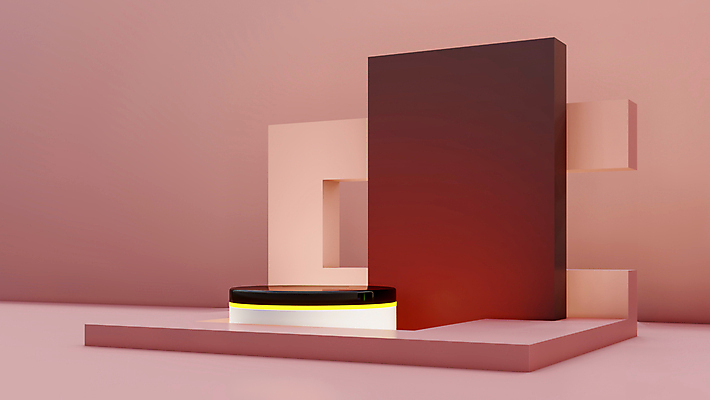 포토 JPG 해외이미지 분홍색 백그라운드 사람없음 빛 3D 사각형 공간 디지털합성 단상 입체도형 포디움 미니멀 해외포토 도형 컬러 무대 입체 파일형식 이미지허브