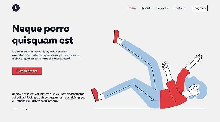 EPS 해외이미지 전신 여자 일러스트 한명 성인 손들기 놀람 회색 미끄러짐 사건 넘어짐 성인여자한명만 해외일러스트 1 감정 컬러 모션 표정 사람 여자한명만 성인여자만 파일형식 벡터 이미지허브