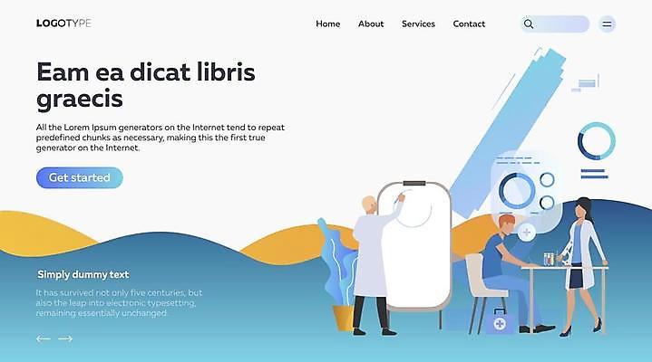 EPS 해외이미지 전신 여자 남자 과학 의자 일러스트 그래프 실험 서기 앉기 성인 세명 의사 그리기 실험실 책상 화이트보드 성인만 해외일러스트 가구 모션 사람 의료진 파일형식 벡터 이미지허브