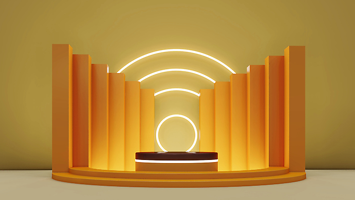 포토 JPG 해외이미지 백그라운드 사람없음 노란색 3D 사각형 공간 디지털합성 네온 단상 입체도형 포디움 미니멀 해외포토 도형 컬러 무대 입체 파일형식 이미지허브