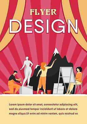 EPS 해외이미지 디자인 여자 남자 조각 의자 일러스트 산 들기 성인 타이포그라피 빨간색 세명 붓 못 그리기 망치 물통 이젤 그림 홍보물 대리석 미술가 조각가 성인만 해외일러스트 문자 컬러 가구 재료 모션 사람 미술도구 공구 예술가 파일형식 벡터 이미지허브