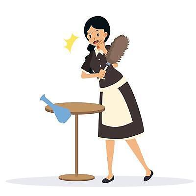 EPS 해외이미지 클립아트 직업 드레스 여자 유니폼 일러스트 사람 성인 그래픽 꽃병 업무 플랫 만화 사건 충격 실수 청소부 고립 깨짐 해외일러스트 옷 꽃 컨셉 작업 파일형식 벡터 이미지허브