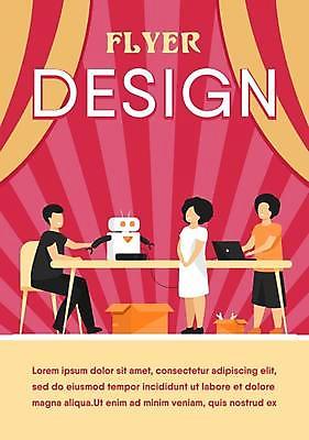 EPS 해외이미지 전신 디자인 여자 남자 어린이 의자 일러스트 서기 앉기 소년 타이포그라피 빨간색 세명 노트북 상자 로봇 홍보물 어린이만 테이블롤 해외일러스트 문자 빵 컬러 가구 모션 사람 전자제품 파일형식 벡터 이미지허브