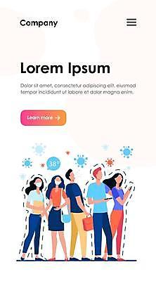 EPS 해외이미지 전신 템플릿 여자 남자 일러스트 마스크 여러명 성인 그룹 바이러스 군중 위험 감염 고열 성인만 확진 코로나바이러스 확진자 델타변이바이러스 해외일러스트 다수 컨셉 의학 사람 온도 파일형식 벡터 이미지허브