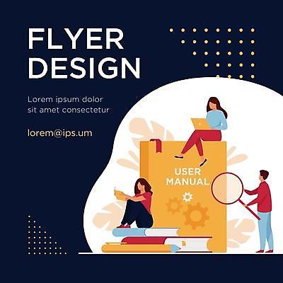 EPS 해외이미지 디자인 여자 남자 일러스트 돋보기 서기 들기 앉기 성인 타이포그라피 책 세명 노트북 검은색 홍보물 성인만 해외일러스트 문자 컬러 모션 사람 전자제품 파일형식 벡터 이미지허브