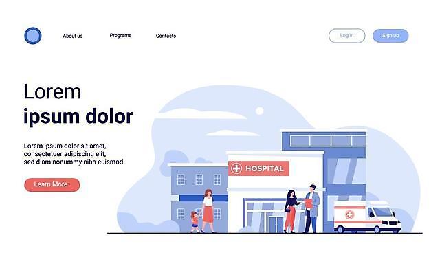 EPS 해외이미지 전신 여자 남자 어린이 하늘색 일러스트 병원 서기 여러명 성인 구급차 해외일러스트 다수 의학 모션 자동차 사람 파란색 파일형식 벡터 이미지허브