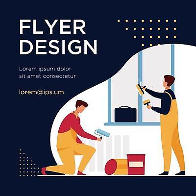 EPS 해외이미지 디자인 남자 일러스트 들기 성인 타이포그라피 두명 검은색 페인트칠 홍보물 페인트통 페인트붓 창틀 페인트공 성인남자만 해외일러스트 직업 문자 컬러 창문 모션 페인팅 통 사람 페인트 붓 남자만 성인만 파일형식 벡터 이미지허브