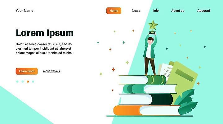 EPS 해외이미지 전신 남자 어린이 잎 일러스트 성공 한명 소년 책 반짝임 우승 작가 트로피 문서 파일 인터페이스 소년한명만 들어올리기 해외일러스트 식물 직업 1 컨셉 모션 사람 최고 상_우승 남자한명만 소년만 파일형식 벡터 이미지허브