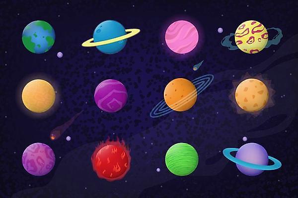 EPS 해외이미지 디자인 일러스트 사람없음 그래픽 행성 게임 오브젝트 소재 엘리먼트 해외일러스트 놀이 우주 파일형식 벡터 이미지허브