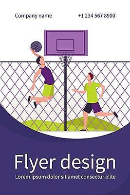 EPS 해외이미지 전신 디자인 남자 일러스트 농구 성인 타이포그라피 두명 달리기 점프 보라색 홍보물 농구대 덩크 성인남자만 해외일러스트 문자 컬러 모션 사람 구기 골대 남자만 성인만 파일형식 벡터 이미지허브