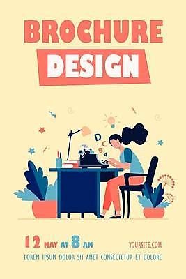 EPS 해외이미지 전신 여자 포스터 화분 의자 일러스트 전구 아이디어 한명 앉기 성인 책 스탠드 타이핑 업무 작가 책상 문서 타자기 성인여자한명만 해외일러스트 직업 1 가구 컨셉 모션 조명 사람 골동품 작업 여자한명만 성인여자만 파일형식 벡터 이미지허브