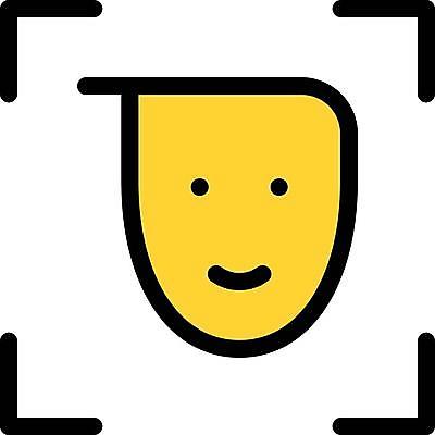 EPS 해외이미지 얼굴 선 일러스트 모바일 사람 스마트폰 핸드폰 검은색 터치 흰색 오픈 암호 심볼 사인 보안 신분 발견 경보 계좌 탐지 해외일러스트 컬러 안전 신체부위 금융 전자제품 스마트기기 파일형식 벡터 경제 이미지허브
