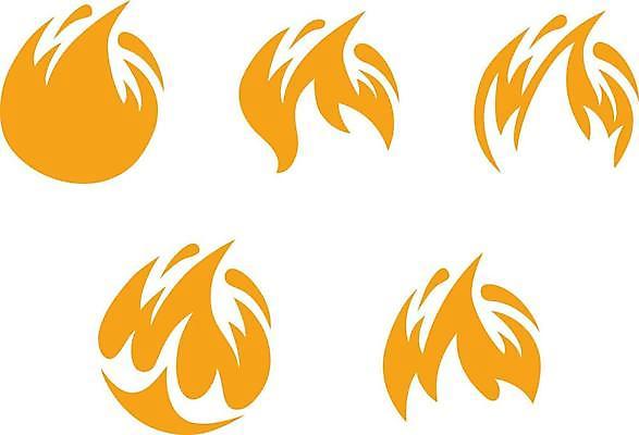 EPS 해외이미지 오렌지 일러스트 불 뜨거움 황금 심볼 고립 엘리먼트 해외일러스트 자연요소 과일 파일형식 벡터 이미지허브