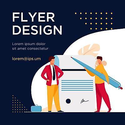 EPS 해외이미지 디자인 남자 일러스트 비즈니스 들기 성인 타이포그라피 두명 펜 검은색 비즈니스맨 사인 홍보물 서류통 성인남자만 해외일러스트 문자 컬러 모션 사람 필기구 사무용품 직장인 남자만 성인만 파일형식 벡터 이미지허브