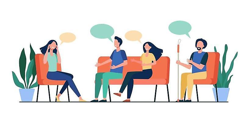 EPS 해외이미지 라이프스타일 여자 남자 감정 일러스트 건강 앉기 여러명 성인 치료 약 모임 환자 의사 그룹 토론 상담 장면 커뮤니티 문제 테라피 중독 돌봄 우울증 정신과 정신과의사 지원 헬프 성인만 해외일러스트 다수 의학 모션 병원 사람 생활 뷰티 의료진 도움 질병 파일형식 벡터 이미지허브