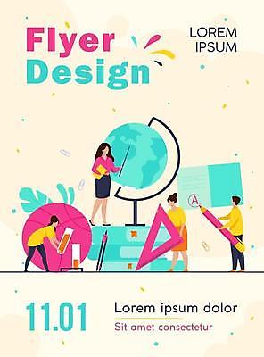 EPS 해외이미지 전신 학생 디자인 여자 남자 일러스트 서기 들기 여러명 성인 타이포그라피 책 연필 노란색 지구본 교사 홍보물 시험지 삼각자 유리관 채점 성인만 해외일러스트 직업 문자 컬러 다수 모션 학용품 자 실험기구 사람 필기구 성적 파일형식 벡터 이미지허브