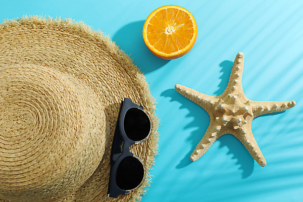 포토 JPG 해외이미지 스튜디오촬영 오렌지 불가사리 사람없음 여름 선글라스 오브젝트 밀짚모자 해외포토 모자_잡화 계절 안경 과일 극피동물 실내 파일형식 이미지허브 이미지허브