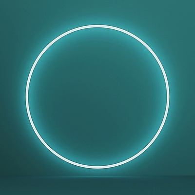 포토 JPG 해외이미지 추상 사람없음 빛 3D 원형 심플 네온 청록색 미니멀 해외포토 도형 컬러 무늬 디지털합성 파일형식 이미지허브