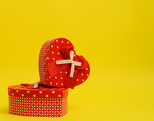 포토 JPG 해외이미지 리본 포장 선물 사람없음 빨간색 선물상자 상자 노란색 오브젝트 하트상자 해외포토 컬러 파일형식 이미지허브 이미지허브