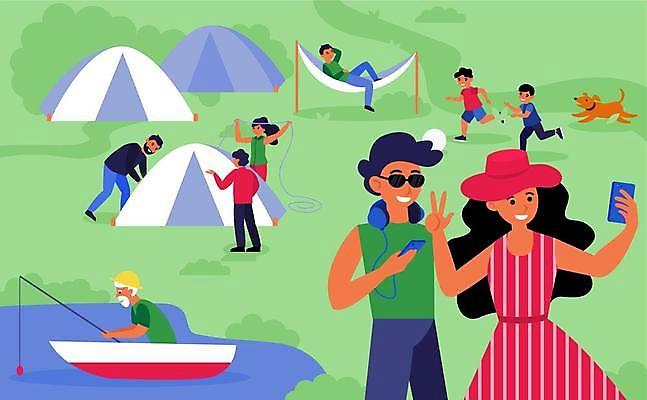 EPS 해외이미지 전신 커플 여자 노년 남자 어린이 일러스트 낚시 텐트 들기 소년 여러명 상반신 성인 여름휴가 스마트폰 달리기 헤드폰 캠핑 개 셀프카메라 브이 해먹 조립 해외일러스트 음향기기 다수 포유류 관계 모션 레저 휴가 캠핑도구 사람 손짓 핸드폰 스마트기기 사진촬영 침대 파일형식 벡터 여름_계절 이미지허브
