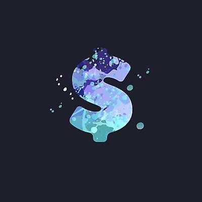 EPS 해외이미지 하늘색 일러스트 타이포그라피 사람없음 컬러풀 달러 물감 화폐기호 심볼 스플래쉬 해외일러스트 문자 기호 컬러 돈 파란색 미술도구 화폐 파일형식 벡터 이미지허브