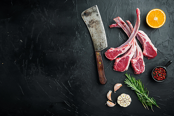 포토 JPG 해외이미지 음식 검은배경 실내 생고기 육류 사람없음 신선 칼 날것 양고기 양갈비 해외포토 백그라운드 식재료 내부 검은색 파일형식 이미지허브