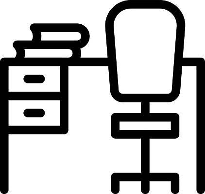 EPS 해외이미지 디자인 선 가구 의자 일러스트 비즈니스 가정 탁자 주택 직장 내부 컴퓨터 픽토그램 사무실 웹 업무 작업실 플랫 심볼 책상 사인 윤곽 고립 얇은 정리함 해외일러스트 생활용품 인터넷 회사 건물 전자제품 작업 파일형식 벡터 이미지허브