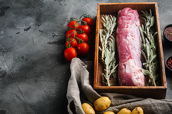 포토 JPG 해외이미지 식재료 방울토마토 감자 생고기 돼지고기 사람없음 하이앵글 허브 세이지 카피스페이스 해외포토 식물 뷰포인트 토마토 채소 육류 공백 파일형식 이미지허브