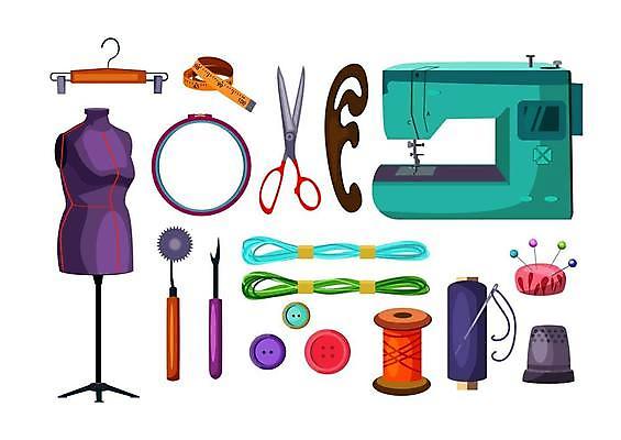 EPS 해외이미지 일러스트 단추 단추_바느질 줄자 사람없음 장비 실 바느질도구 옷걸이 마네킹 재봉틀 바늘꽂이 재단 재단사 재단가위 재봉기구 해외일러스트 직업 가위_도구 자 기구 오브젝트 꽂이 파일형식 벡터 이미지허브