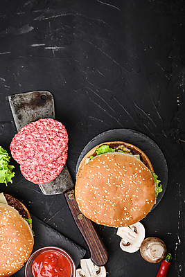 포토 JPG 해외이미지 패스트푸드 육류 사람없음 햄버거 패티 해외포토 식재료 인스턴트 파일형식 이미지허브