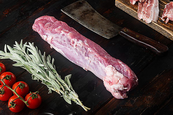 포토 JPG 해외이미지 식재료 방울토마토 생고기 돼지고기 사람없음 하이앵글 허브 식칼 세이지 해외포토 식물 뷰포인트 토마토 주방용품 육류 파일형식 이미지허브