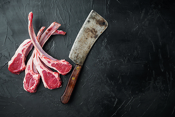 포토 JPG 해외이미지 음식 검은배경 실내 생고기 육류 사람없음 신선 칼 날것 양고기 양갈비 해외포토 백그라운드 식재료 내부 검은색 파일형식 이미지허브