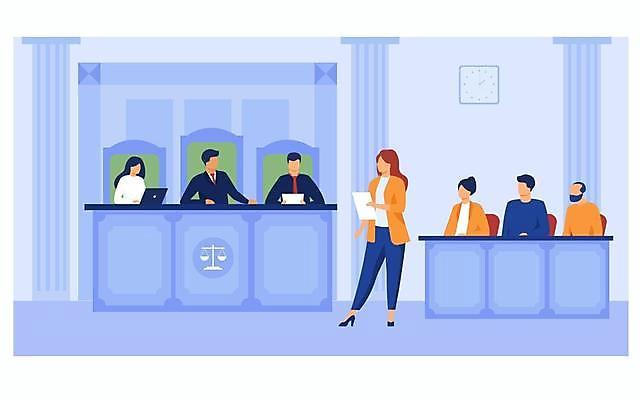 EPS 해외이미지 전신 여자 남자 일러스트 말하기 들기 앉기 여러명 상반신 성인 서비스 문서 법 재판 법관 법원 양팔저울 변호사 고발 법정 재판소 성인만 해외일러스트 직업 다수 모션 저울 사람 법률가 파일형식 벡터 이미지허브