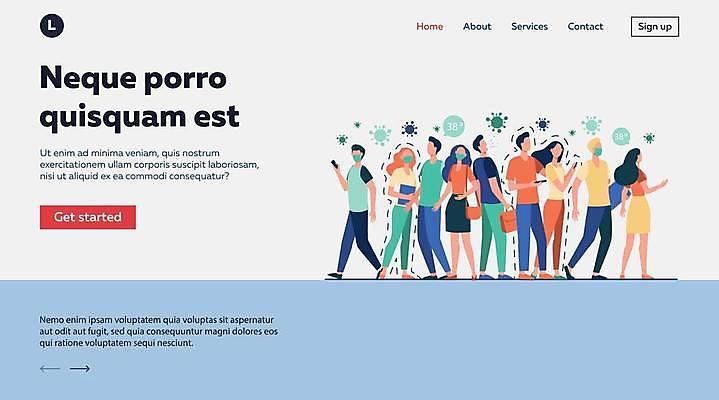 EPS 해외이미지 전신 템플릿 여자 남자 일러스트 마스크 여러명 성인 그룹 바이러스 군중 위험 감염 고열 성인만 확진 코로나바이러스 확진자 델타변이바이러스 해외일러스트 다수 컨셉 의학 사람 온도 파일형식 벡터 이미지허브