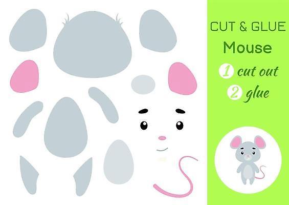 EPS 해외이미지 어린이교육 종이 조각 동물캐릭터 일러스트 놀이 사람없음 페이퍼아트 쥐 자르기 학습지 붙이기 해외일러스트 일러캐릭터 동물 캐릭터 교육 모션 교재 설치류 파일형식 벡터 이미지허브